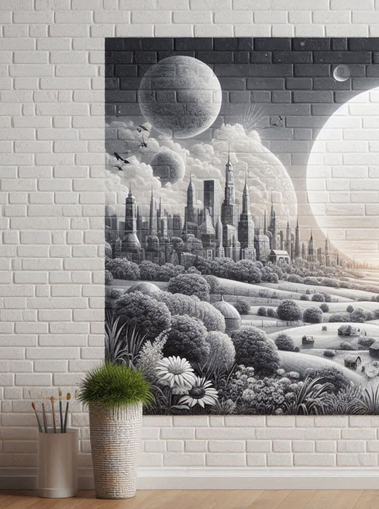 Concrete and Brick Wall Printing